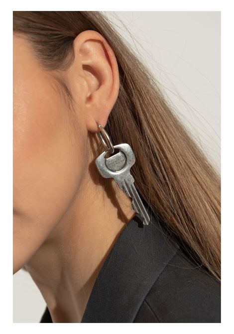tag and key earrings unisex silver colored MM6 MAISON MARGIELA | SM6VG0090 P7210952